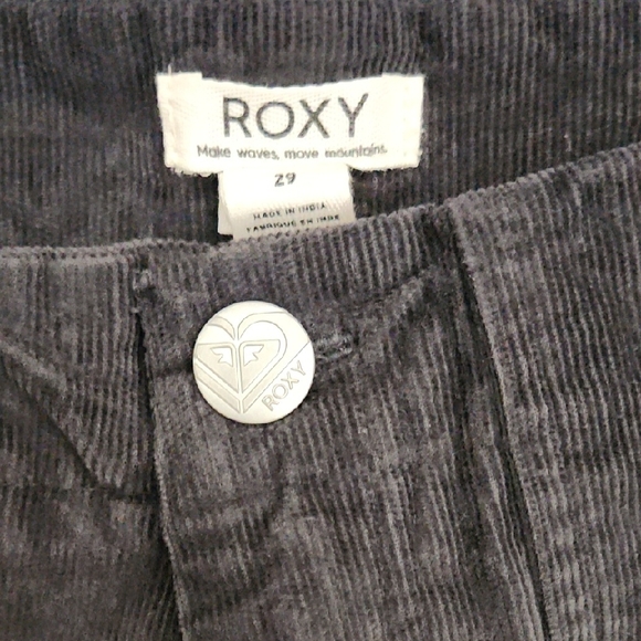 Roxy Black High Waist Corduroy Shorts - Picture 2 of 4